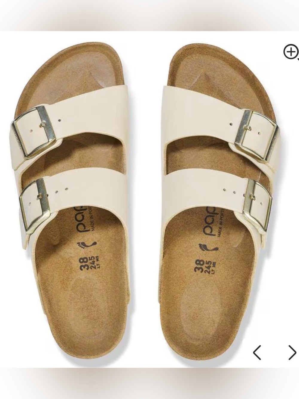 Birkenstock Papillio Arizona Flex Platform Sandals Size 37 Beige Nubuck Leather